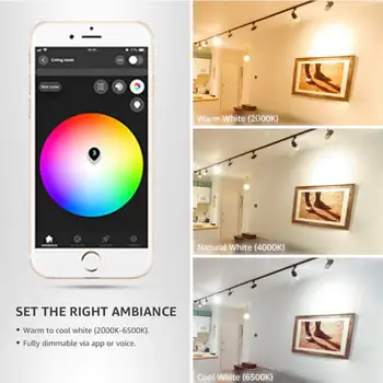 Tuya Zigbee 3.0 Akıllı Ampul RGBCW GU10 5W Akıllı Ev Led lamba ışığı İle Akıllı Yaşam Smartthings Ses Kontrolü Alexa Google Ev 3