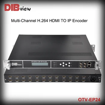 OTV-EP24 Radyo TV Yayını 24 Kanal HDMI H. 264 IP HD Kodlayıcı, HDMI ASI Dönüştürücü Canlı Yayın Ekipmanları