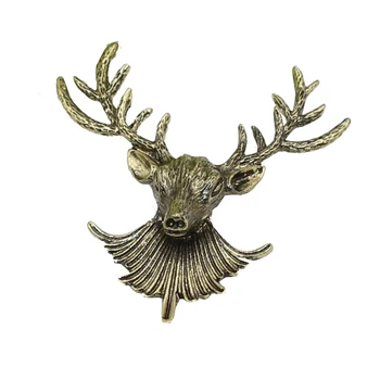 Sunspicems Retro Altın Renk Elk Broş Pins Metal Punk Takı