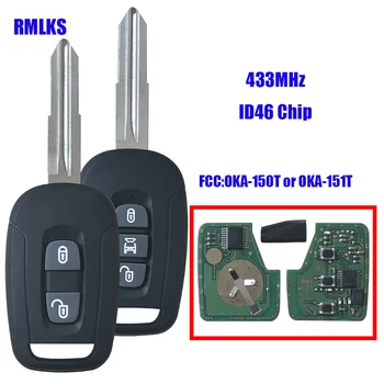 Uzaktan Anahtar Akıllı Araba Anahtarı 433MHz ID46 PCF7936 Çip için Chevrolet Captiva Opel Antara için 2006 2007 2008 2009 Kesilmemiş Bıçak