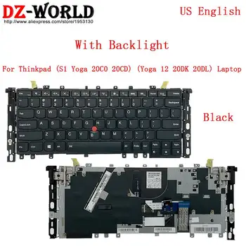 ABD İngilizce Arkadan Aydınlatmalı Klavye için Lenovo Thinkpad S1 Yoga 12 Dizüstü Bilgisayar 04Y2620 04Y2916 00HT989 SN20A45458