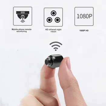 1080P HD Mini Wifi Gözetim P2P Kamera Ev Gece Görüş Uzaktan Gözetim bebek izleme monitörü Mikro Kamera Desteği 128GB TF kart 1