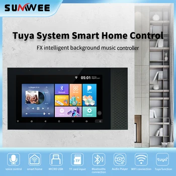 TUYA Akıllı WİFİ Bluetooth Duvar Amplifikatör Android Sistemi HD Dokunmatik Panel Ev Sineması Arka Plan Müzik Stereo Çalar SUMWEE 1