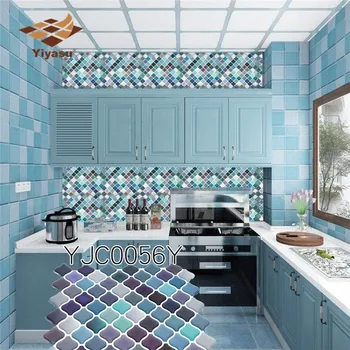 Mozaik Duvar Karosu Kabuğu ve Sopa Kendinden yapışkanlı Backsplash DIY Mutfak Banyo Ev Duvar Sticker Vinil 3D