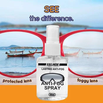 Anti Sis Sprey Gözlük Uygulaması kolay Anında Etkisi Gözlük Kask Balmumu Sis Avcı Sistemi Tüm Lensler 60ml PR Satış