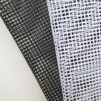 1 parça Fransız Yüksek Kaliteli Küçük Kare Siyah Örgü Kumaş Polyester Beyaz Sert Net Kumaş Elbise Patchwork Dikiş Kumaş Tissu