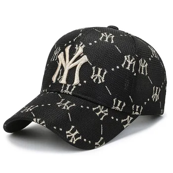 Nakış Şapka Kapaklar Güneş Yaz Kamyon Şoförü Yeni Top Beyzbol NY Örgü Snapback Ağız Erkek Kadın Kız Hip Hop Siperliği Fatura York Dönemi