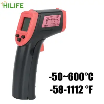 Dijital Kızılötesi Termometre Ölçer-50 ~ 600℃ Temassız Lazer IR ısı tabancası Pirometre termal kamera İle lcd ekran