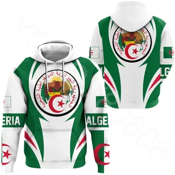Afrika erkek giyim kapşonlu kazak rahat spor baskı retro sokak Cezayir eylem logo hoodie sonbahar ve kış yeni bayrak