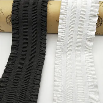Elastik bantlar 50MM Elastik Şerit Giyim Çanta Pantolon Elastik Kauçuk 5CM DIY Dikiş Aksesuarları Beyaz Siyah Lastik Bant 2