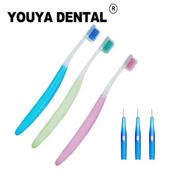 1 Takım Temiz Ortodontik Parantez Yumuşak Diş Fırçası Yetişkin Ortodontik Diş Fırçaları