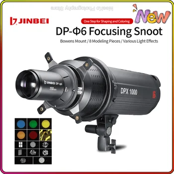 JINBEI DP-6 odaklama Snoot 90-150mm yakınlaştırma Lens için Bowens dağı fotoğraf ışık efektleri DSLR kamera için fotoğraf Video