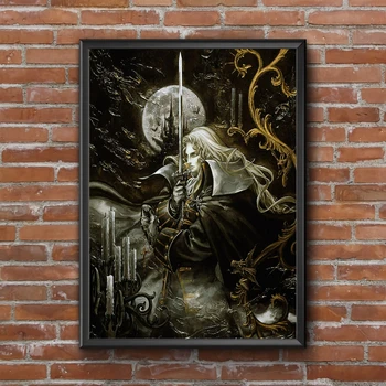 Castlevania Senfoni Gece, Alucard video oyunu Tuval Poster Ev duvar tablosu Dekorasyon (Çerçeve Yok)