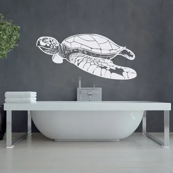 Deniz Kaplumbağası Kabarcık duvar çıkartmaları Okyanus Deniz Hayvan Ev Dekor Vinil DIY İç Yapışkanlı Duvar Çıkartması Banyo sanatsal fresk E810