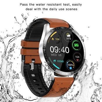 2022 Yeni NFC Bluetooth Çağrı akıllı saat Erkekler Kadınlar 1.32 İnç 390 * 390 HD Piksel Dinamik İzle Yüz Spor Su Geçirmez Smartwatch Adam 4
