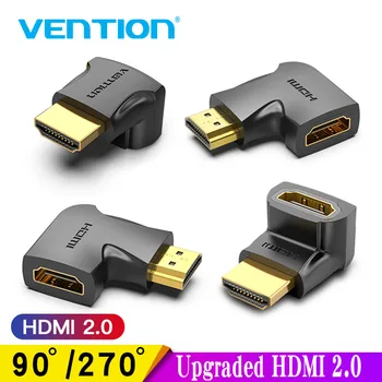 Mukavele HDMI Adaptörü 90 270 Derece Sağ Açı HDMI Erkek HDMI Kadın Kablo Dönüştürücü HDTV PS4 PS5 Laptop için 4 K HDMI Extender