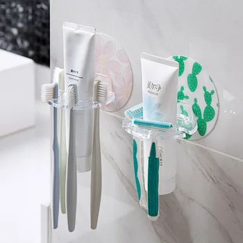 1 ADET plastik diş fırçası kabı Banyo Organizatör Aksesuarları Diş Macunu Depolama Rafı Tıraş Makinesi Diş Fırçası Dağıtıcı Baño Araçları