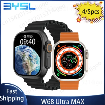 Orijinal IWO W68 Ultra MAX 2.2 inç Ekran Smartwatch 49MM Serisi 8 NFC GPS İzci Bluetooth Çağrı akıllı saat PK DT8 Ultra