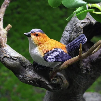 Peri bahçe minyatürleri Mini Kuş Bahçe Dekorasyon Aksesuarları Reçine El Sanatları DIY Etli Bitki Bonsai Figürler 1