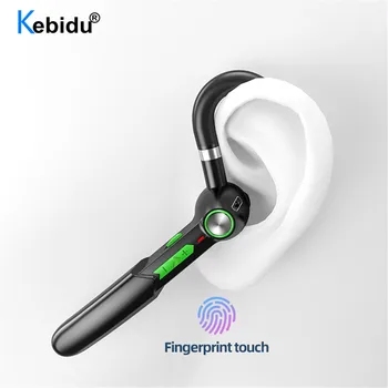 Handsfree HİFİ 5.0 Bluetooth Kulaklık Parmak İzi Dokunmatik Kablosuz Kulaklık iPhone Xiaomi için Su Geçirmez Kulaklık Mic İle HD Çağrı