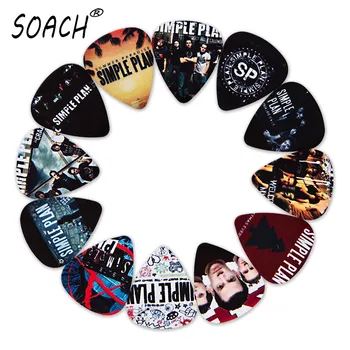 SOACH 10 adet 3 çeşit kalınlığı yeni gitar seçtikleri bas Popüler punk grubu resimleri kaliteli baskı seçim Gitar aksesuarları