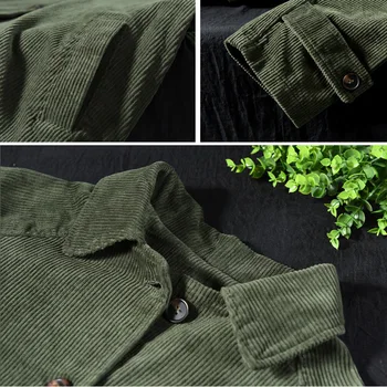 Gevşek Vintage Düzenli Rahat CoatAutumn Ceket Kadife Ceketler Kadınlar İçin Kadın Amy Yeşil Kahve Rengi Moda Bayan Dış Giyim 5