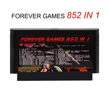 852 in 1 Oyun Kartuşu Oyunları Hafıza Kartı 8 Bit 60 Pins Konsolu Nintendo Klasik FC Aile Bilgisayar Famicom