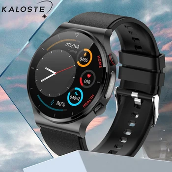 Yeni Sağlık akıllı saat Erkekler EKG + PPG Kalp Hızı Kan Basıncı Saatler Vücut Sıcaklığı Spor İzci Smartwatch Samsung + Kutu