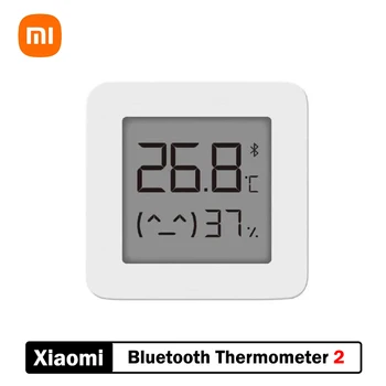 Xiaomi Bluetooth Termometre 2 Xiaomi Mijia Ev LCD Kablosuz Akıllı Elektrikli Dijital Higrometre Termometre Mijia APP ile Çalışmak