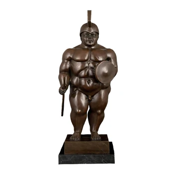 Ivorıque DS - 497 Soyut Bronz Ünlü Heykeli Botero üreme heykel bronz yağ savaşçı asker Figürleri koleksiyon