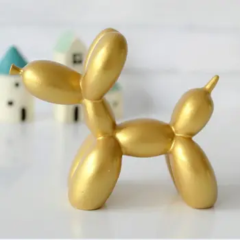 Mini Reçine Balon Köpek Doğum Günü Pastası Tatlı Masa Dekorasyon Karikatür Pişirme Bebek Reçine Heykel Heykeli Ev Dekor Arkadaş Hediye