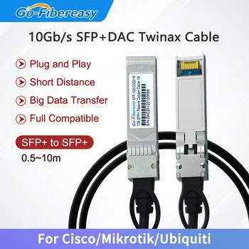 10G SFP DAC Kablosu 0.2 m~10 M Pasif Twinax Doğrudan Takın Bakır İstifleme Kablosu ile Uyumlu Cisco, Ubiquiti, Mikrotik, Netgear