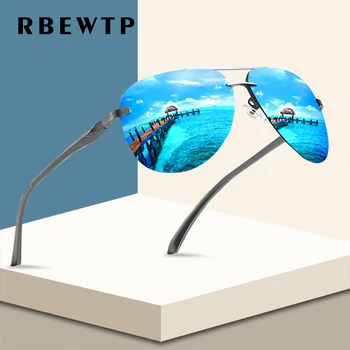 RBEWTP Yeni 2021 Alaşım Çerçeve Klasik Sürücü Erkek Güneş Gözlüğü Polarize Kaplama Ayna Çerçevesi Gözlük havacılık güneş gözlüğü Kadınlar İçin