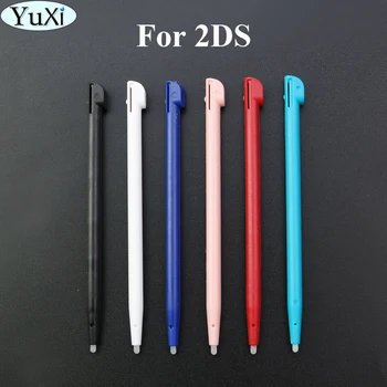 YuXi 10 adet/grup Plastik dokunmatik ekran Stylus Kalem 2DS plastik stylus 2ds kalem Siyah / Beyaz / Kırmızı / Mavi / Pembe