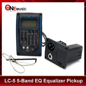 LC-5 5 Bantları Akustik Gitar Pickup EQ Preamp LCD Tuner Piezo Pickup Ekolayzır Sistemi Mavi Renk