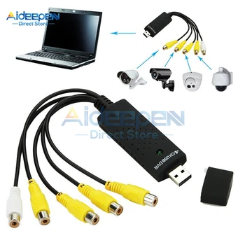 2022 Yeni USB 2.0 4CH Ses Yakalama Adaptörü 4 Kanal CCTV DVR Kartı PC Laptop İçin Win7 XP 4CH USB DVR Video Yakalama Adaptörü 0