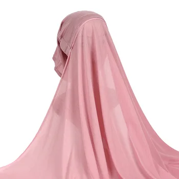 Düz Türban Jersey Anında Başörtüsü Kapaklar ile Kalın Modal Wrap Elastik Şal Bayan Yüksek Kaliteli Foulards islami kafa bandı 180 * 80Cm