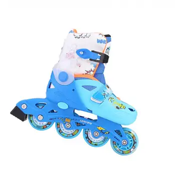 Paten Çocuklar İçin Erkek Kız Paten Çocuk Paten kayak ayakkabıları Sürgülü Ayarlanabilir Dört PU 4 Tekerlekli paten 3