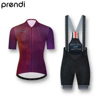 PRENDİ Erkekler Bisiklet Maillot Forması Ve Önlük şort takımı Pro Bisiklet Erkek Spor Giyim Dış Giyim