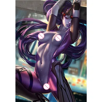 Baskı Anime Overwatch Kız Oyunu Posteri Seksi Çıplak Widowmaker duvar sanatı tuval yağlıboya 50x70 60x90cm Yatak Odası Ev Dekor Resim