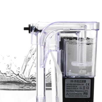 Akvaryum Balık Tankı Filtre için su Pompaları Mini Akvaryum Filtre Oksijen Dalgıç Su Arıtma Askı Dış Filtre  1