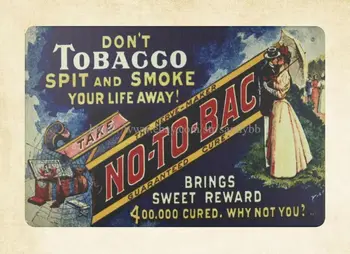 eski retro Sigarayı Bırakmak no-to-bac öldürür tütün nikotin ölü metal tabela