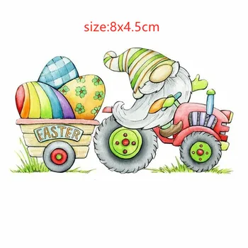 Temizle damga ve Metal Kesme mutlu paskalya tavşanı Yumurta Gnome Şeffaf DIY Silikon Mühürler Scrapbooking Kart Dekorasyon