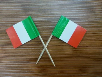 Mini İtalya Bayrağı 50 Adet Kağıt yiyecek kürdanları Akşam Yemeği Kek Kürdan Kek Dekorasyon meyve kokteyli Çubukları Parti Topper Çubukları