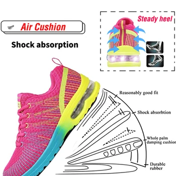 ALIUPS Kadın Tenis Ayakkabıları hava yastığı 4 CM Yükseklik Artış Örgü Spor Sneakers Spor Nefes Kadın Yürüyüş Eğitmenler Ayakkabı 3