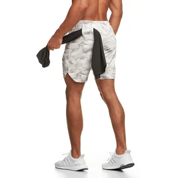 YENİ Yaz Koşu Şort Erkekler Spor Vücut Geliştirme Nefes Hızlı Kuru Şort Spor Erkek Şort Koşu Spor Erkek kısa pantolon 5
