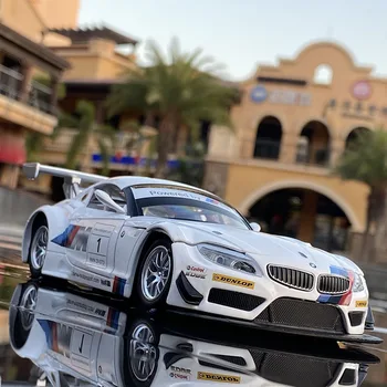 1: 24 BMW Z4 GT3 alaşım yarış araba modeli Diecasts oyuncak araçlar Metal Araba Modeli simülasyon ses ışık koleksiyonu hediye F216