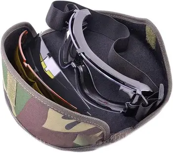 3 Lens Askeri Taktik Gözlük Seti Özel Kuvvetler Rüzgar Geçirmez Gözlük Motosiklet Cs Çekim Güvenli Koruma Yürüyüş Kum Geçirmez 5