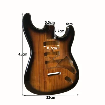 ST Gitar Gövdesi Gün Batımı Renk Çamurluk Tarzı Elektro Gitar Gövdesi Yüksek Kaliteli Akçaağaç Ahşap ST Gitar Paneli