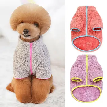 Pet Ceket Sıcak Kış Giysileri Köpekler Ceket Ceket Sonbahar Kış Sıcak Kalınlaşma Fermuar Tasarım Pet Coat Köpek Ceket Köpek Giysileri